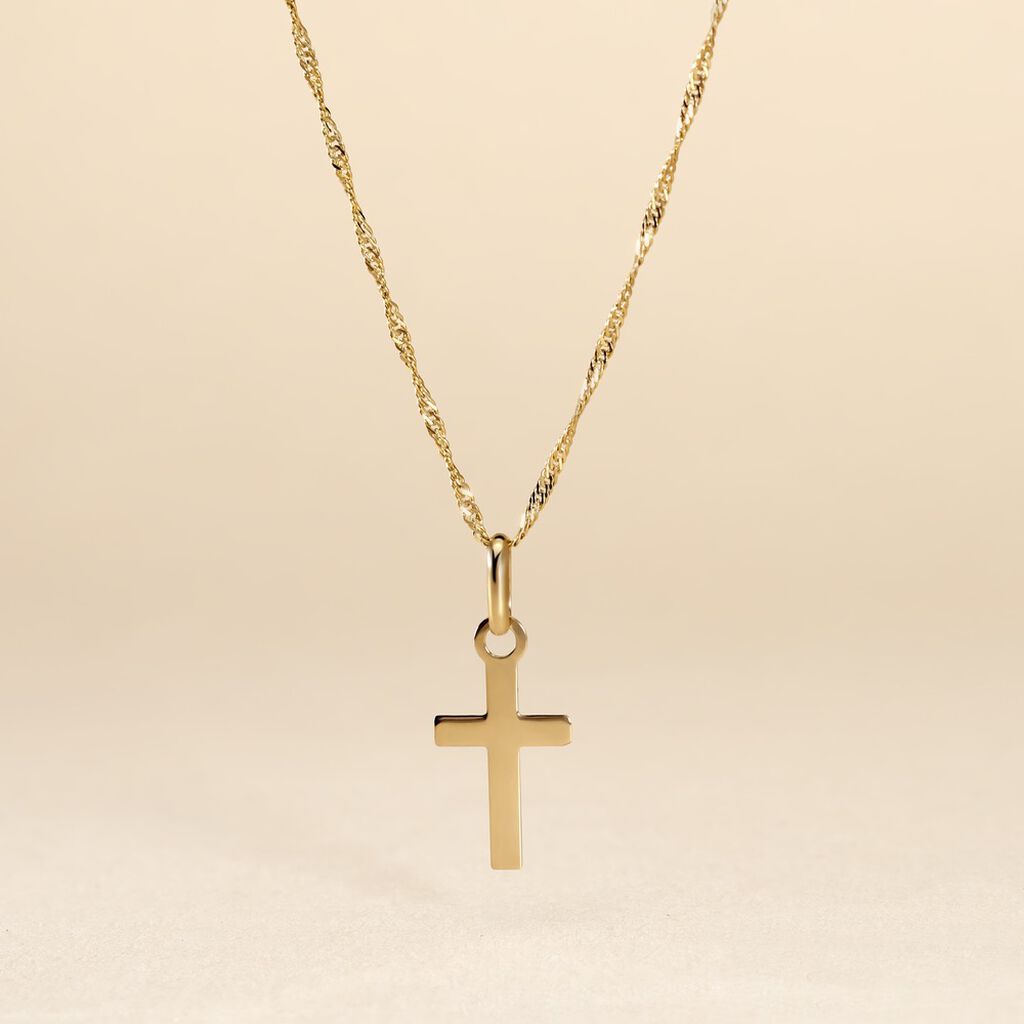 Pendentif Alyssa Croix Or Jaune