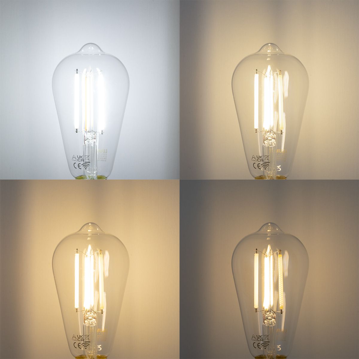 Smart vloerlamp zwart met smoke glas 2-lichts incl. 2 Wifi ST64 - Laura