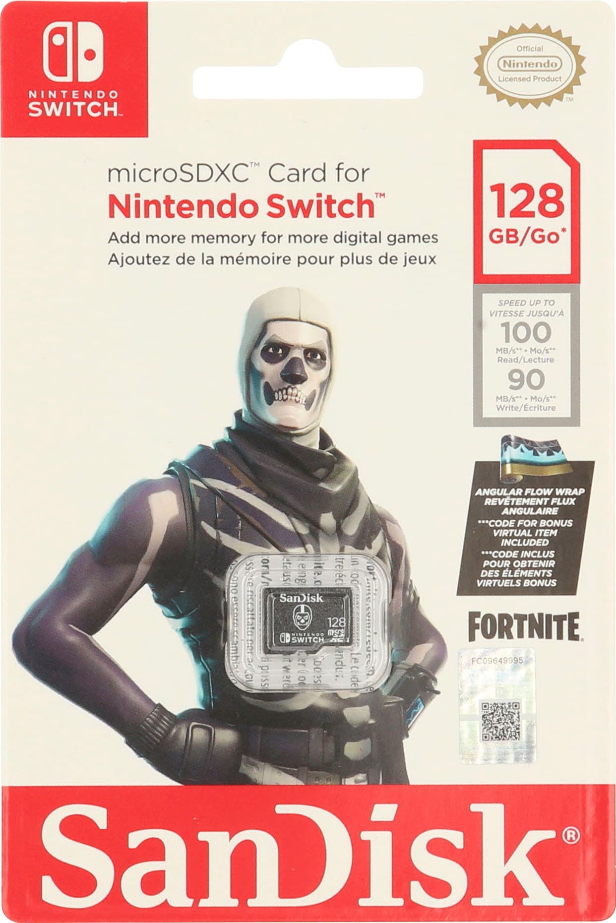 Sandisk Speicherkarte »microSDXC Extreme 128GB Fortnite Edition, Skull Trooper« (128 GB UHS-I Class 10 100 MB/s Lesegeschwindigkeit)