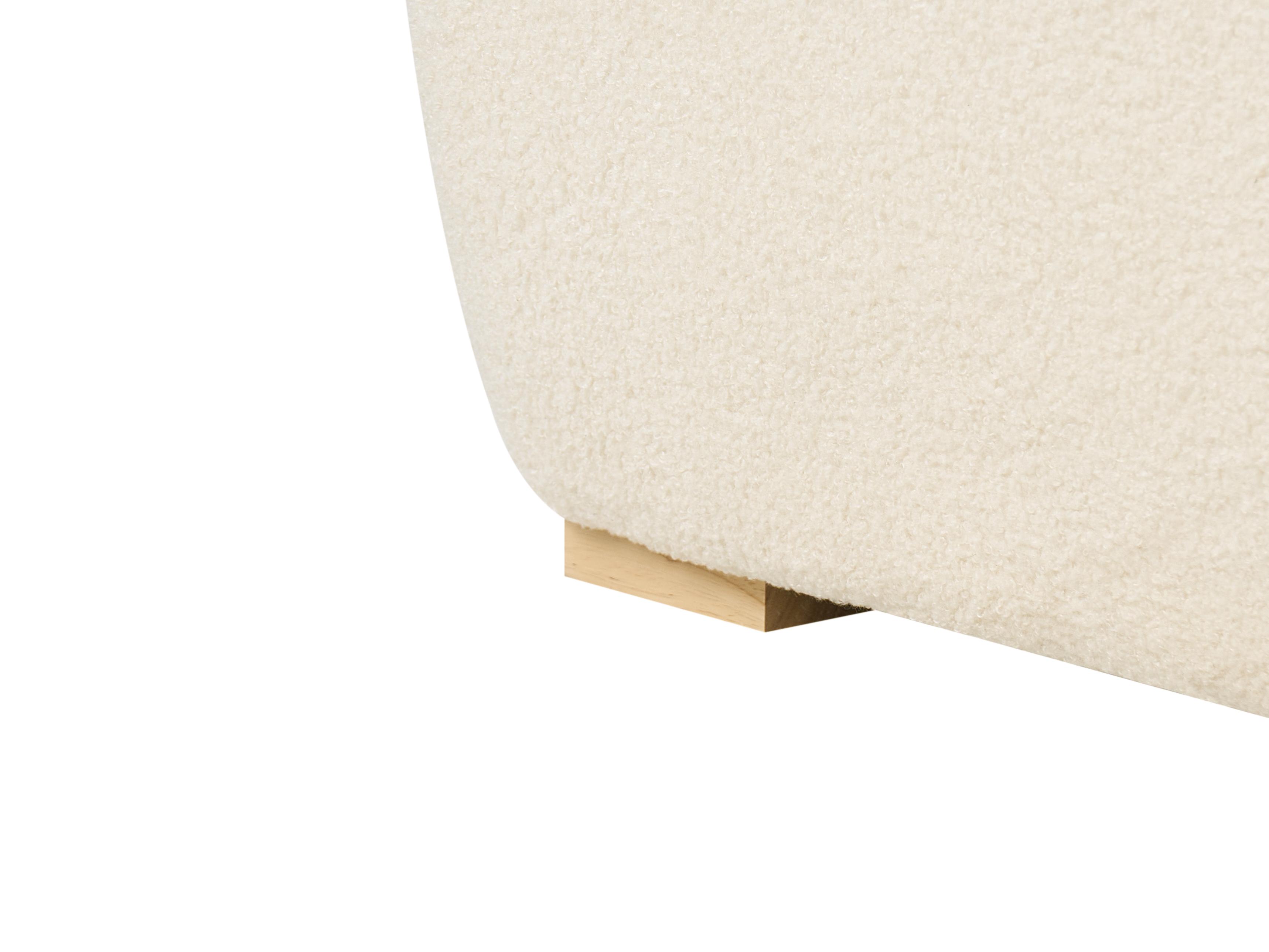 Chaise longue NERBO Bouclé Gebroken wit
