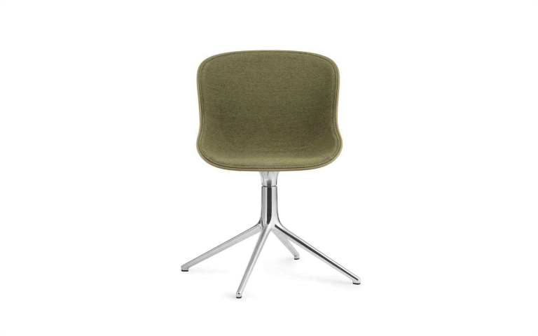 Normann Copenhagen Hyg stoel front upholstery met swivel onderstel Olijf Synergy