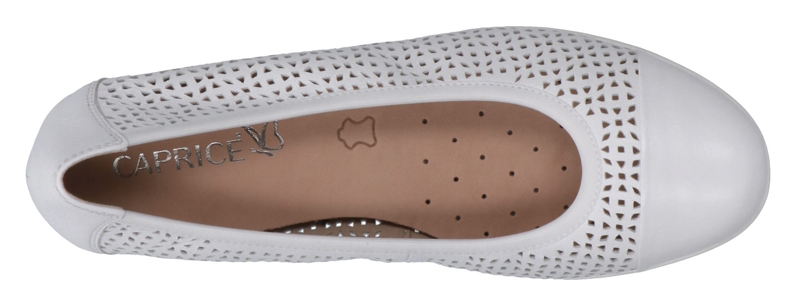 Caprice Ballerina  , Slipper, Bequemschuh, Schlupfschuh mit Perforation
