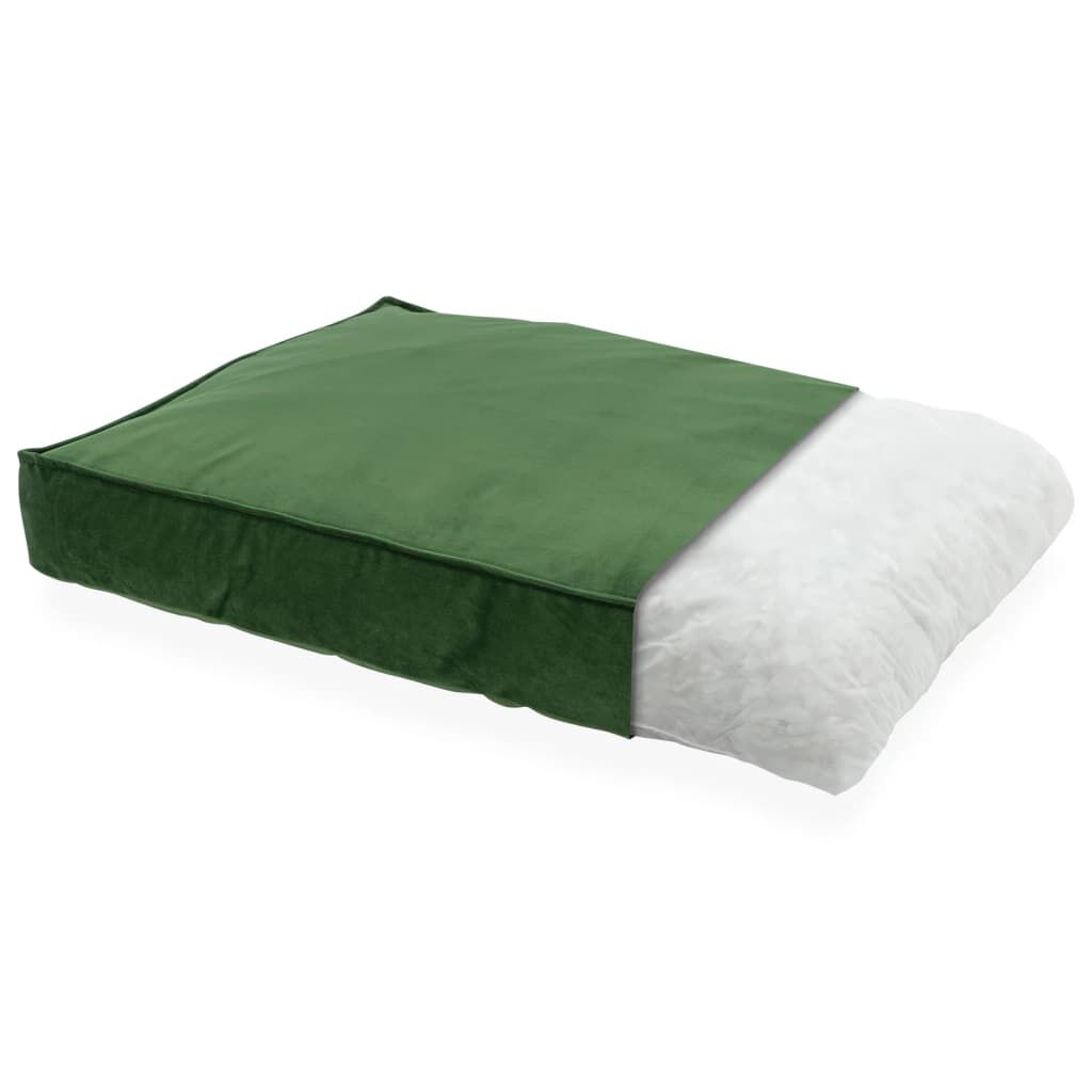 Madison Velvet Hondenbed, 120x90x15 cm, Groen