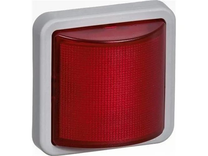 LAURITZ KNUDSEN Opus® 74 industri signallampe LED 230V, rød konstant/blink mørkegrå.