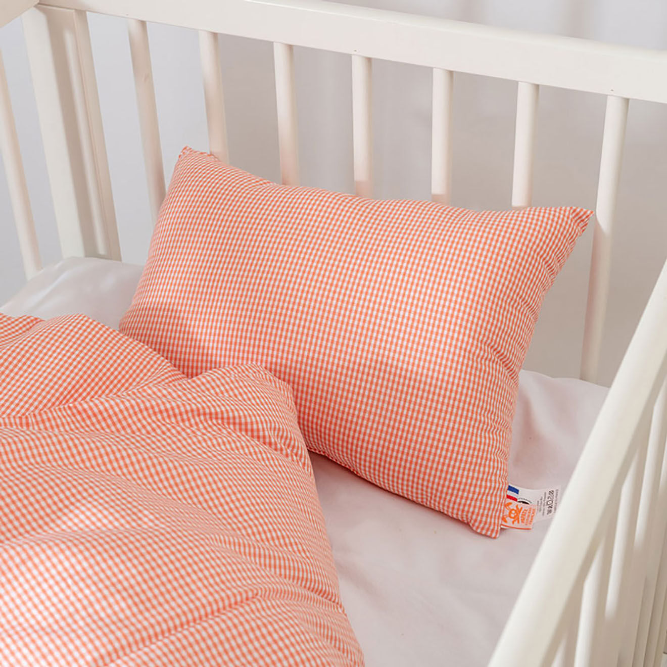 Papate Coussin Rectangle en Coton Bio vichy - 30x40 cm