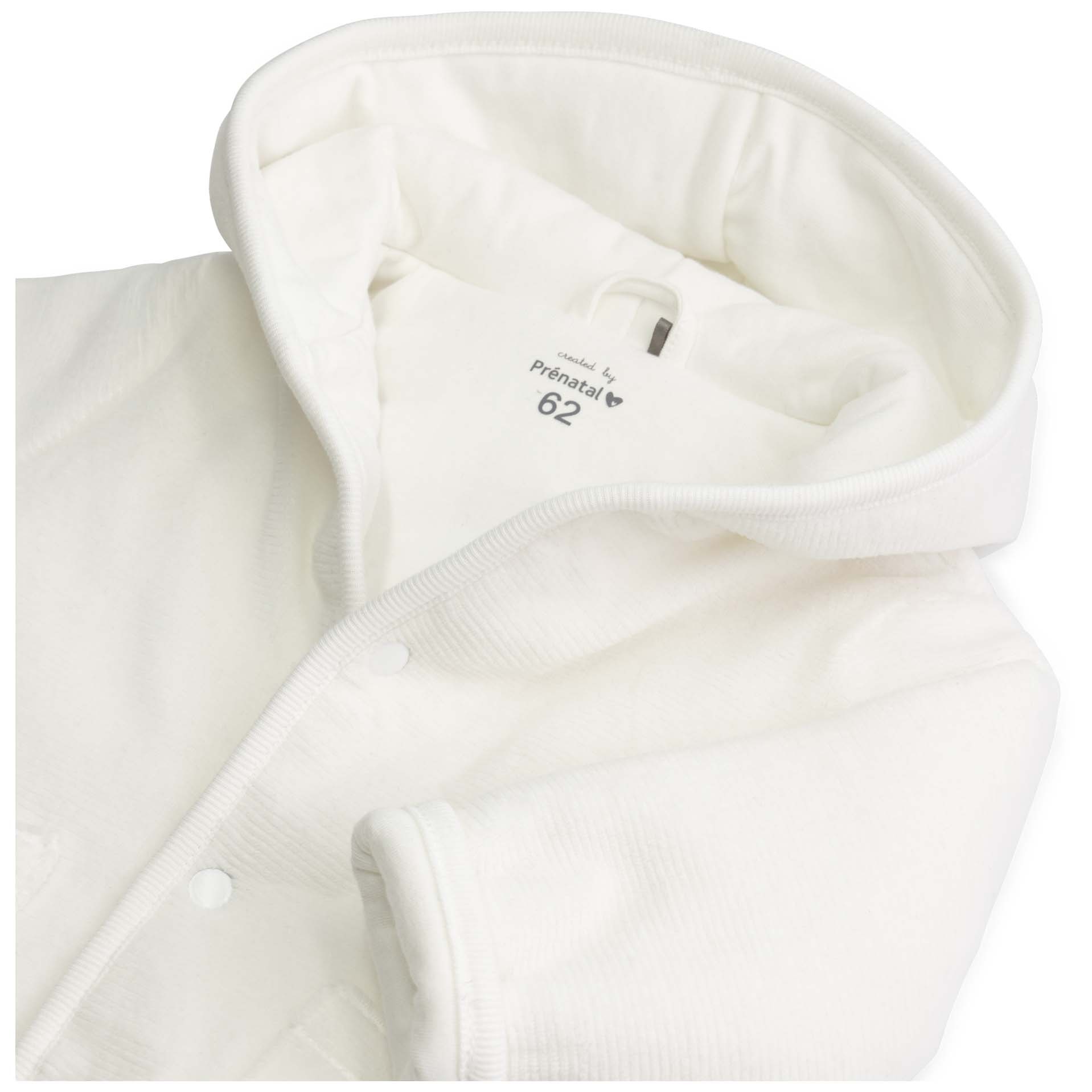 Prénatal newborn jas rib velours  effen wit
