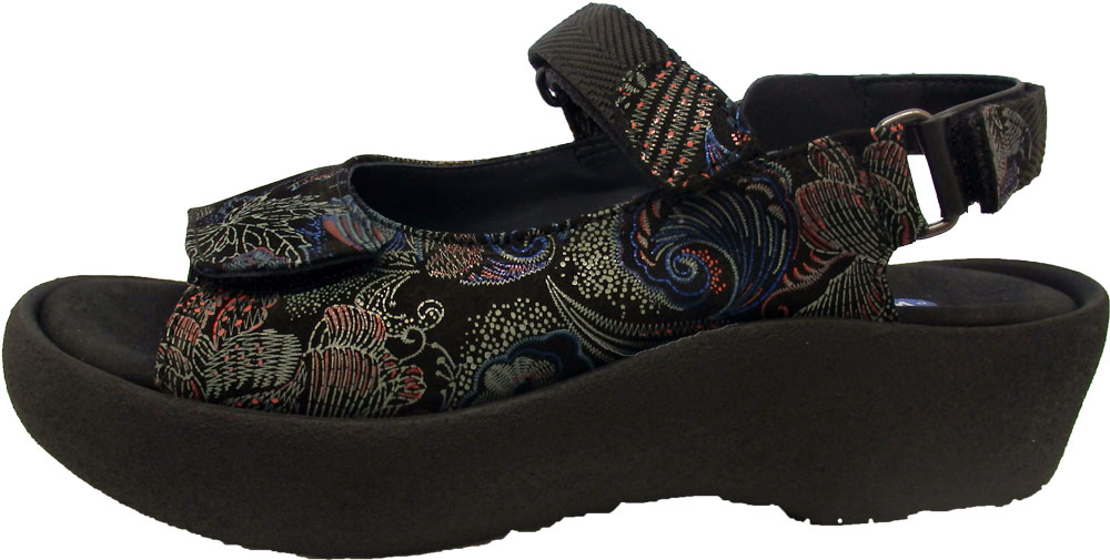 Wolky Sandale Jewel  Suede schwarz/blau