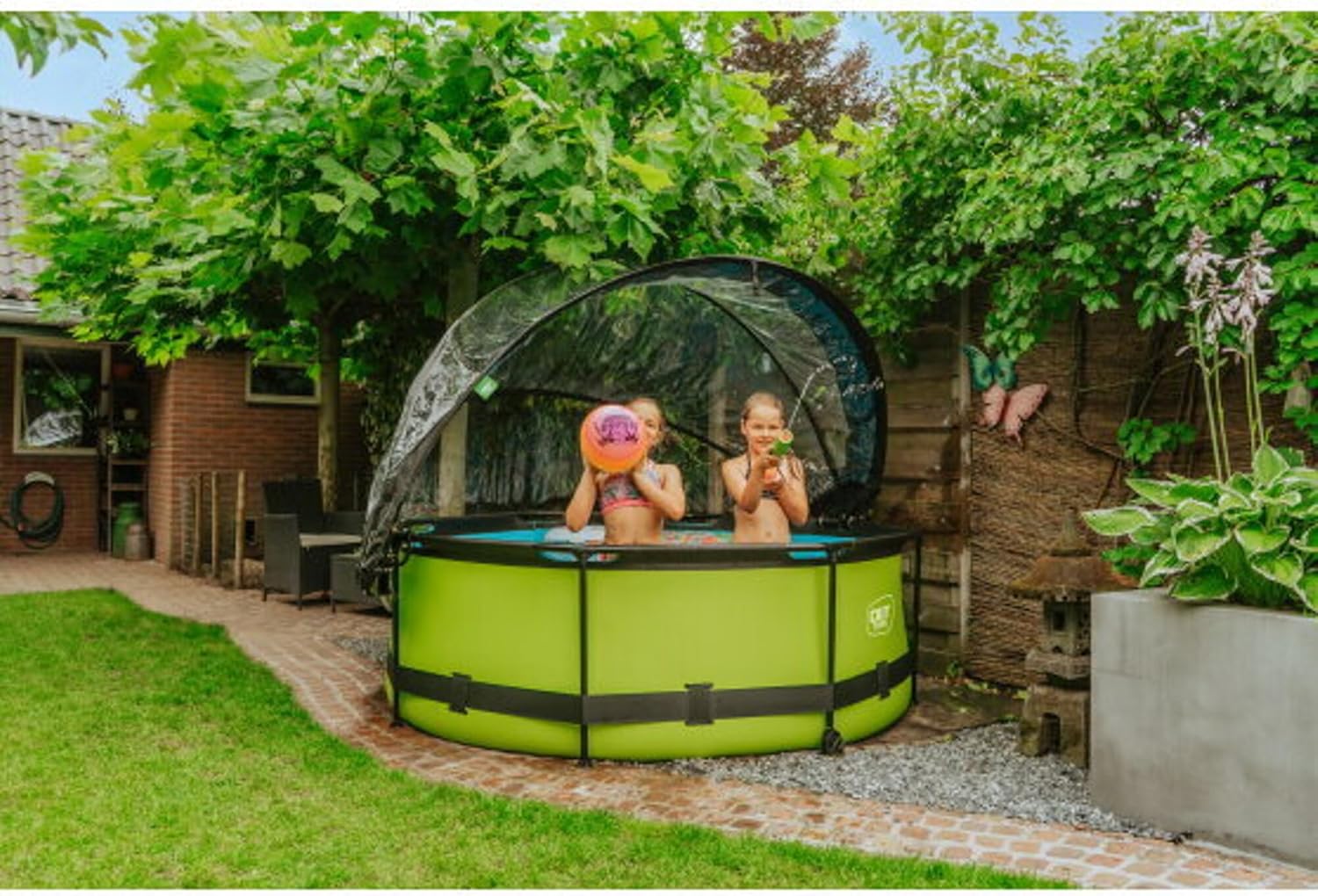 EXIT Toys Poolabdeckung ø244cm - Universell für Runde Pools - Hält Wasser Warm und Sauber - Einfache Montage - Robuste, Hochwertige Konstruktion - Geeignet für EXIT Pools und Andere Modelle