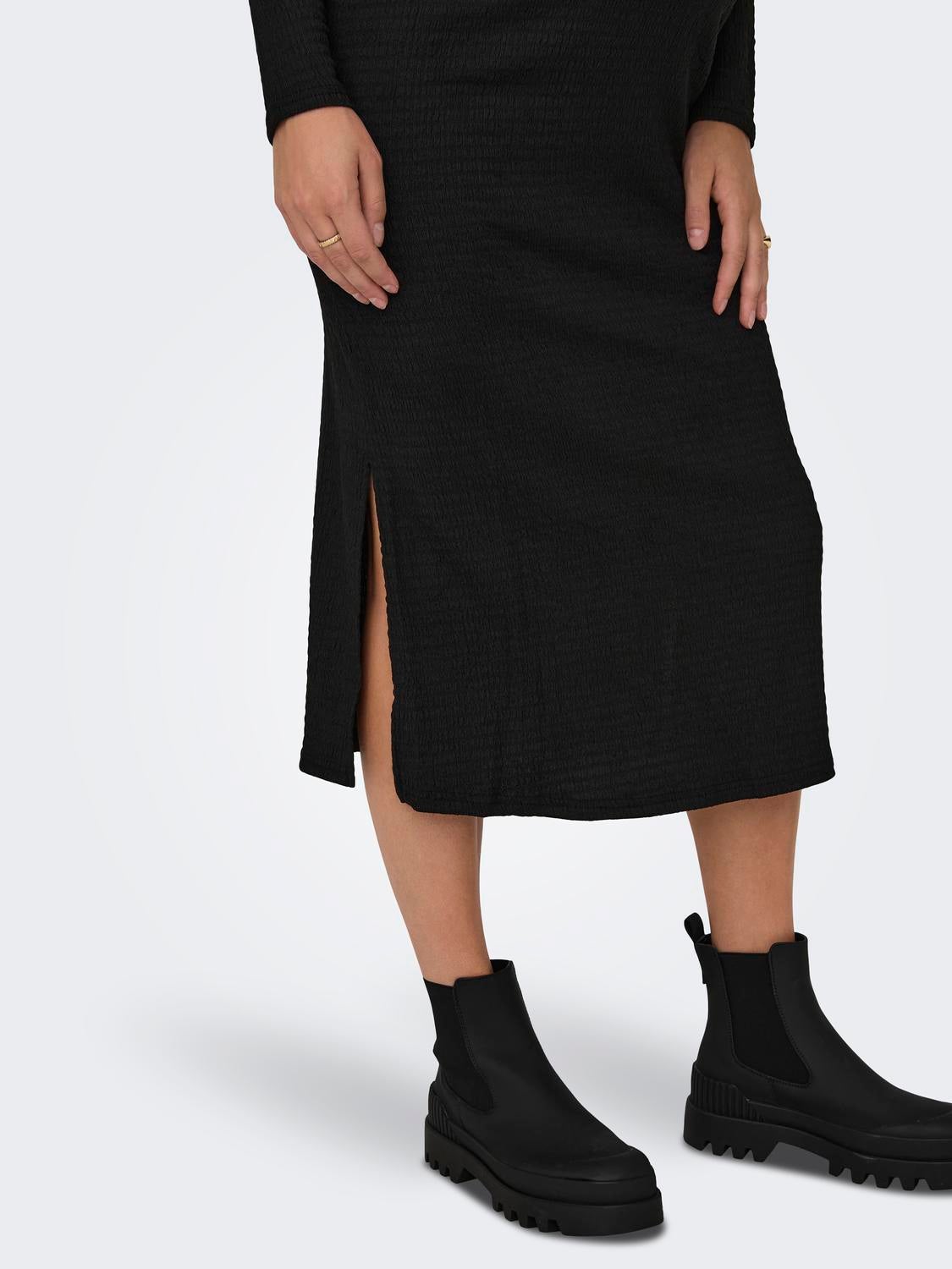 OLMALORA Langes Kleid Black