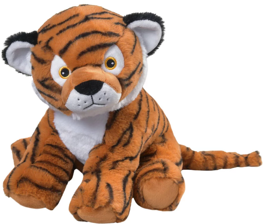 PELUCHE TIGRE 28 CM EN MATIERE RECYCLEE