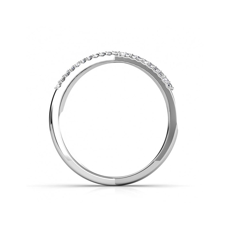 Bague X - Argenté et Cristal
