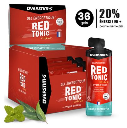 Gel Énergétique Overstims Red Tonic Menthe Eucalyptus pack 36 x 34g