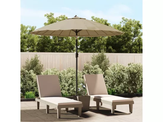 Parasol d'extérieur avec mât en aluminium 270 cm Taupe
