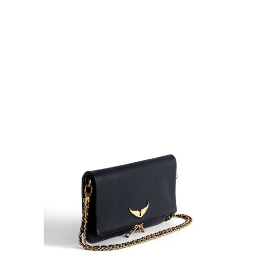 Zadig & Voltaire Rock Clutch, Noir Gold