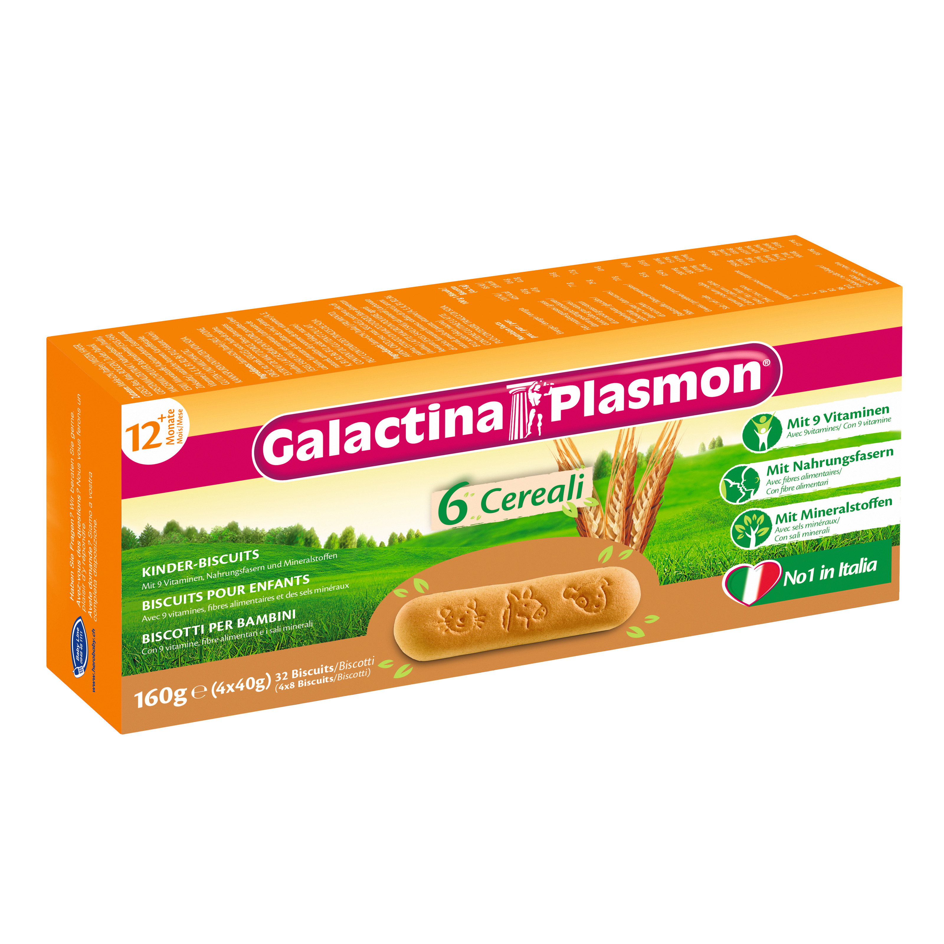 GALACTINA Plasmon 6 Cereali Kinder-Biscuits 40 g