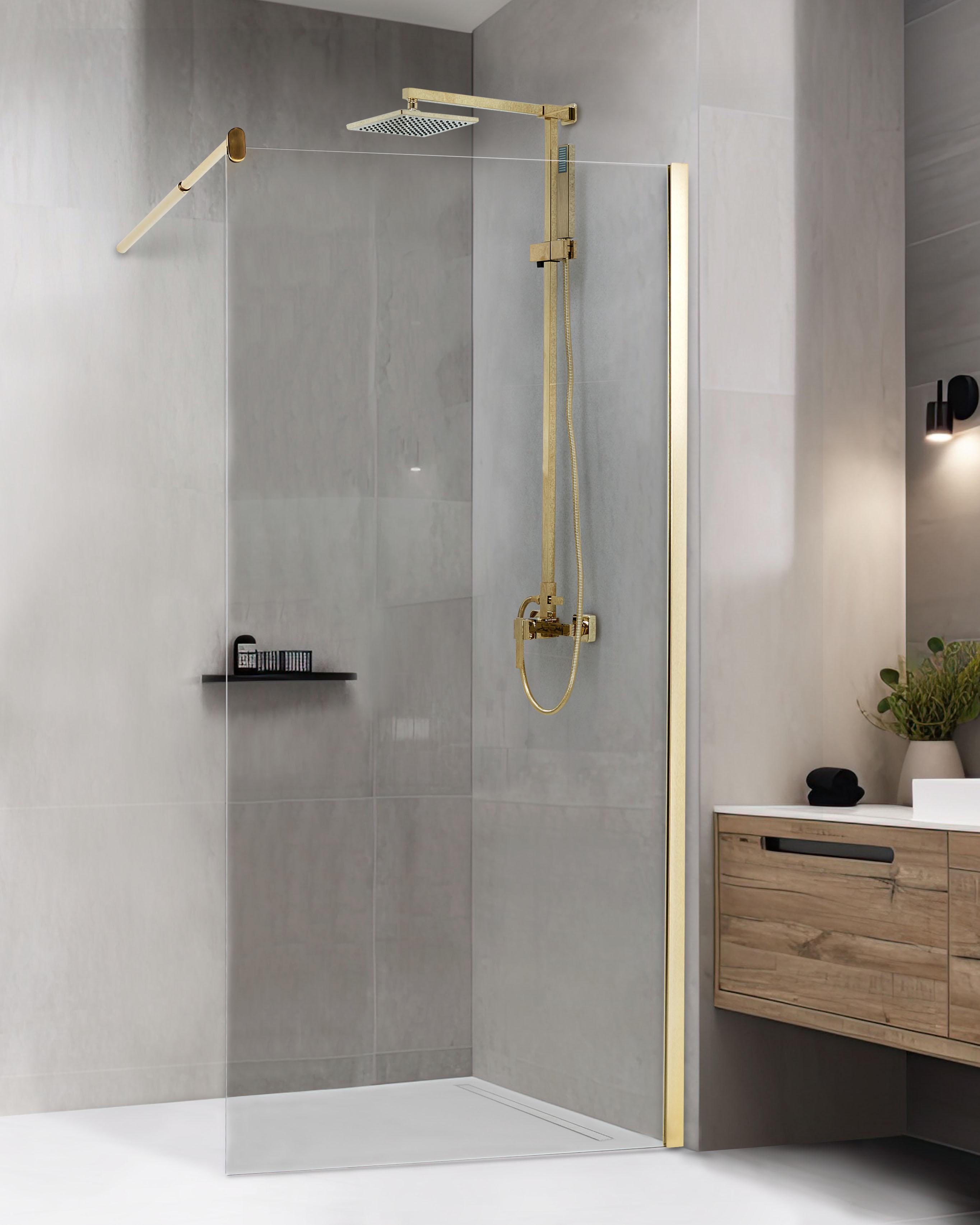 Douchescherm AHAUS 100 x 190 cm Goud