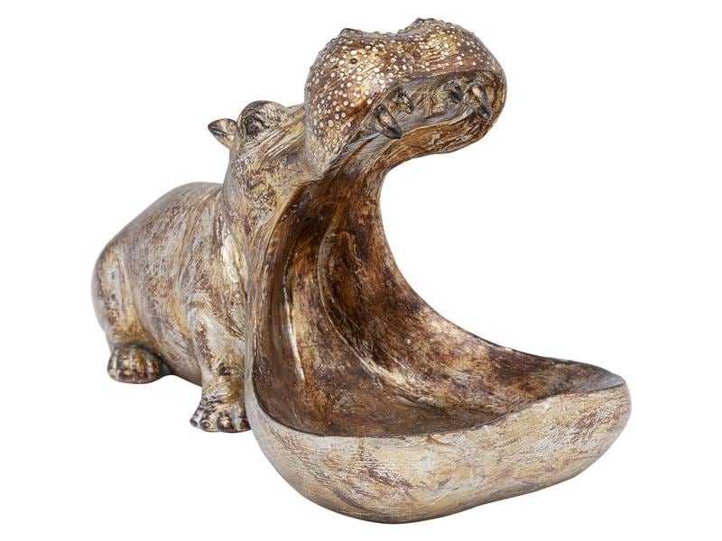 Kare Dekofigur Hungry Hippo Gold Deko-Objekt