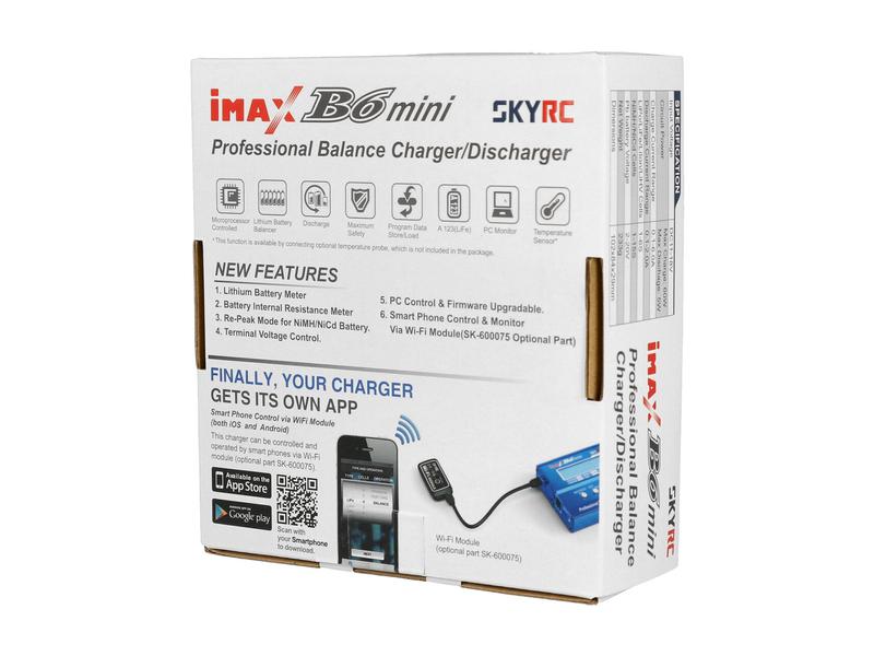 SKYRC Ladegerät iMAX B6 mini DC 60W, 1-6S DC Schnellladegerät für LiPo und NiMH Akkus
