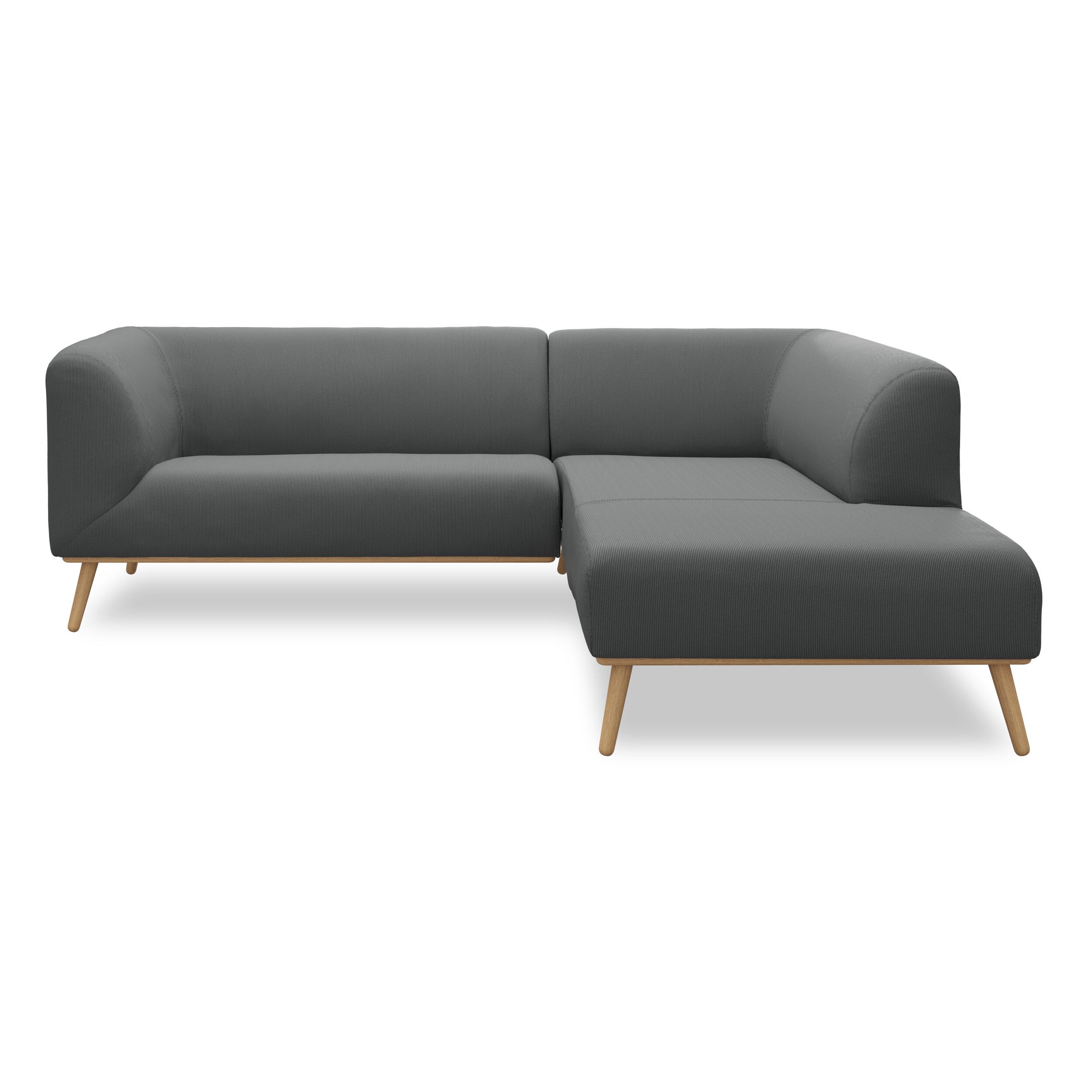 Land højrevendt hjørnesofa med pufafslutning