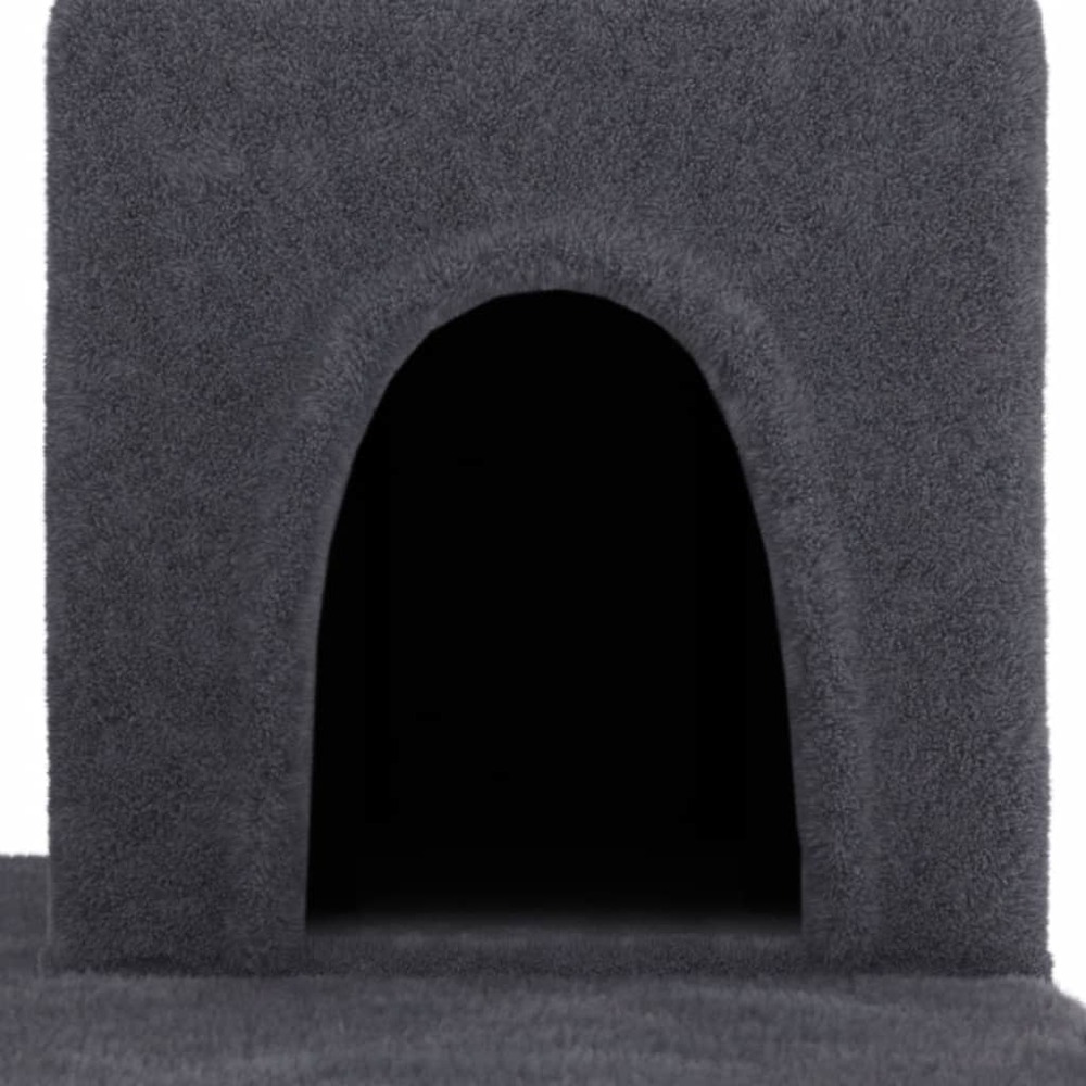Arbre à chat avec griffoirs en sisal gris foncé 154 cm