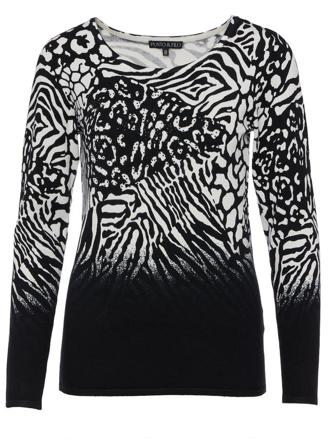 Pullover im All-Over Animaldesign