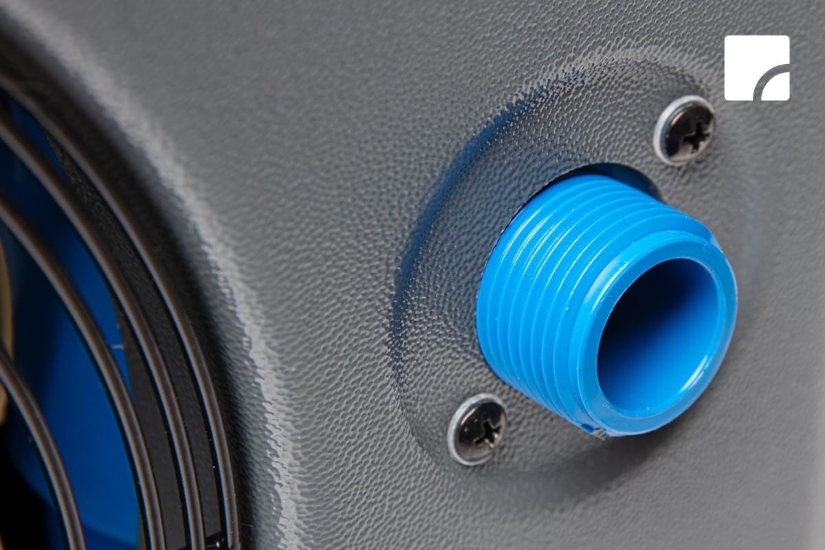 STEINBACH Wärmepumpe Mini – 049275 – Automatische Wärmepumpe für Pools bis 20.000 l – Mit LED-Display und integriertem Durchflusssensor