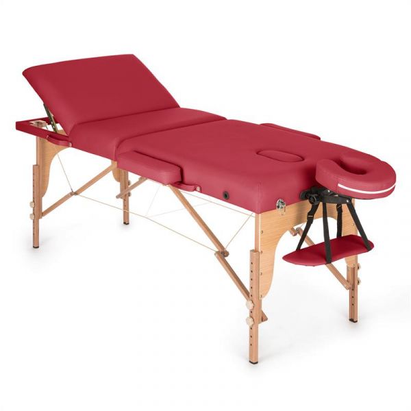 Klarfit Mt 500 Mesa de Massagem 210cm 200kg Acolchoada Dobrável Vermelho Vermelho