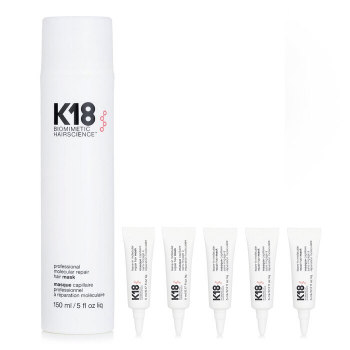 K18 Hair Care Set: Professional Molecular Repair Hair Mask 150ml x1   travel set 5mlx5