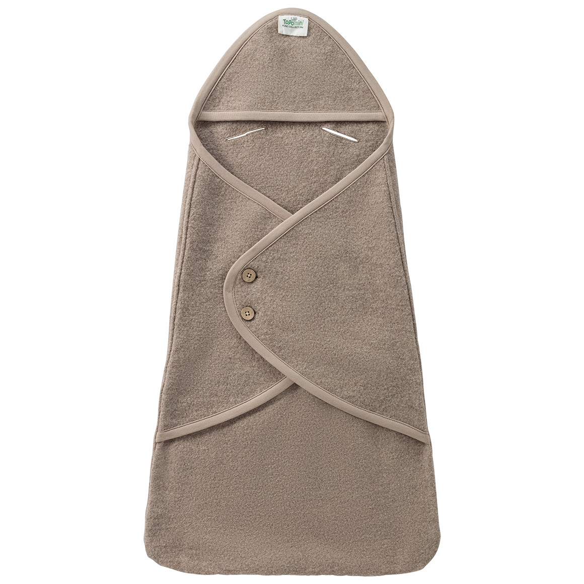 Topomini Pure Collection Newborn Wollwalk-Fußsack hellbraun