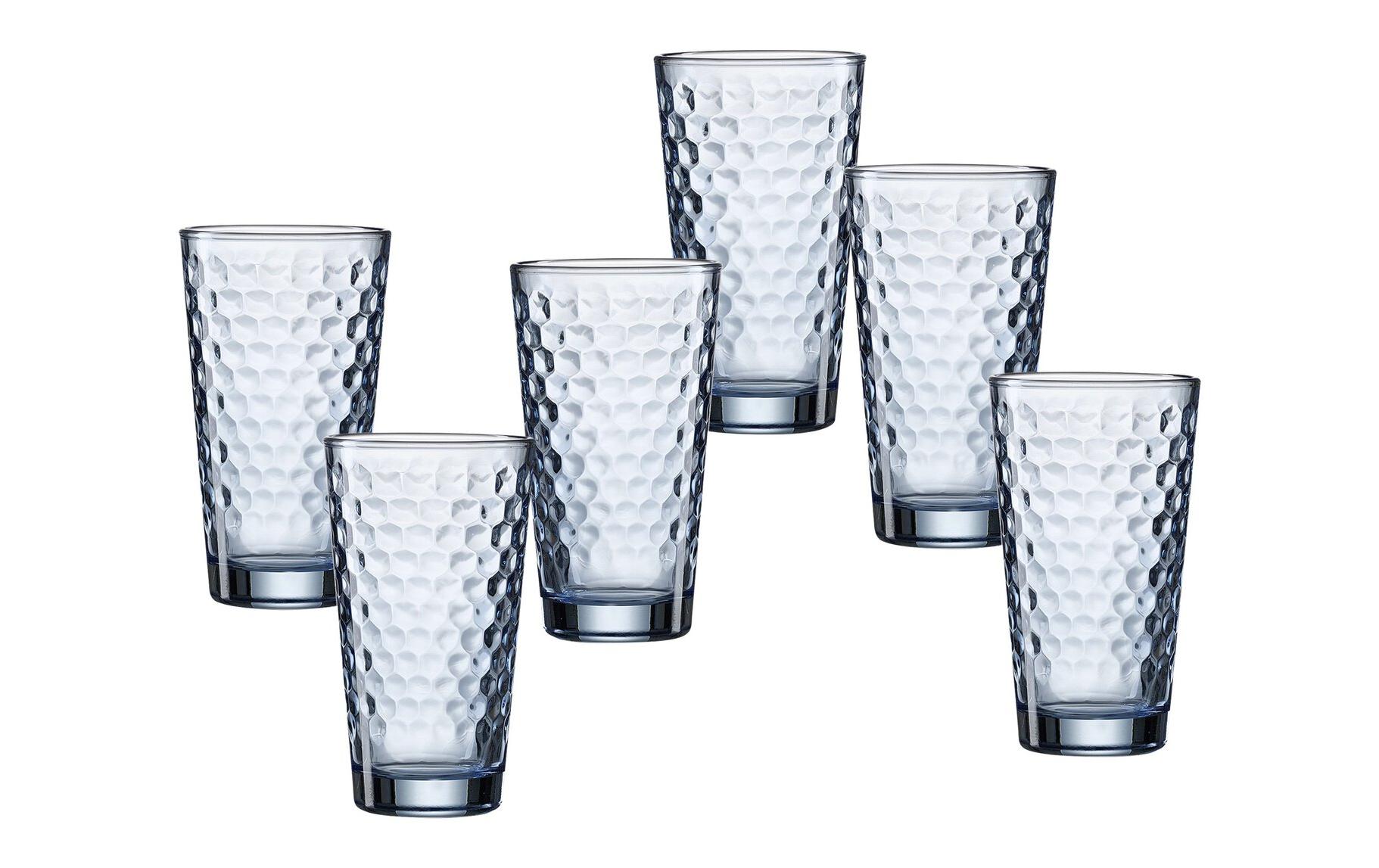 Longdrinkglas Favo 6 Stück, BlauTrinkgläser-Set