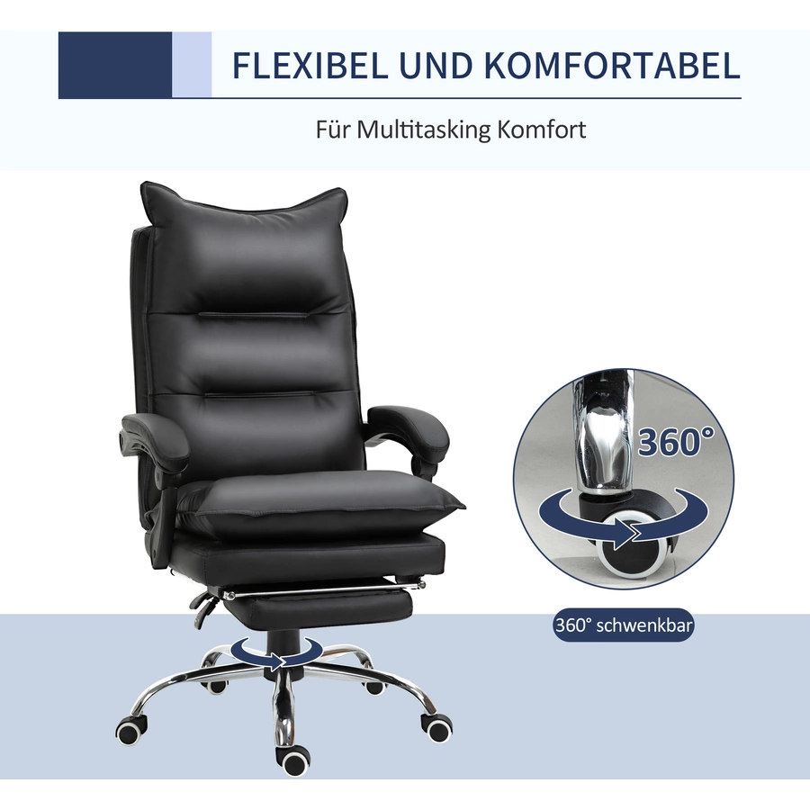 Vinsetto Bürostuhl höhenverstellbar schwarz