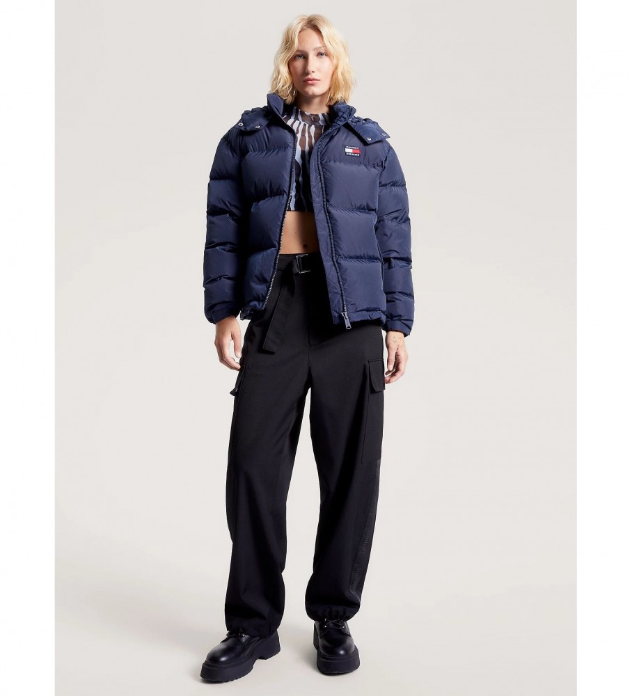 Jaqueta Tommy Jeans Alaska acolchoada com capuz, azul marinho