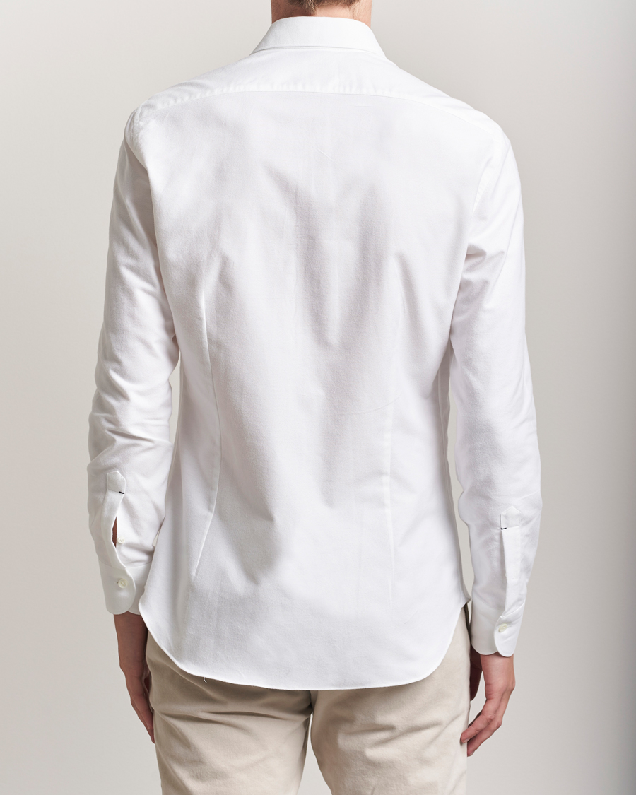 Mazzarelli Soft Flannel Cut Away Shirt White