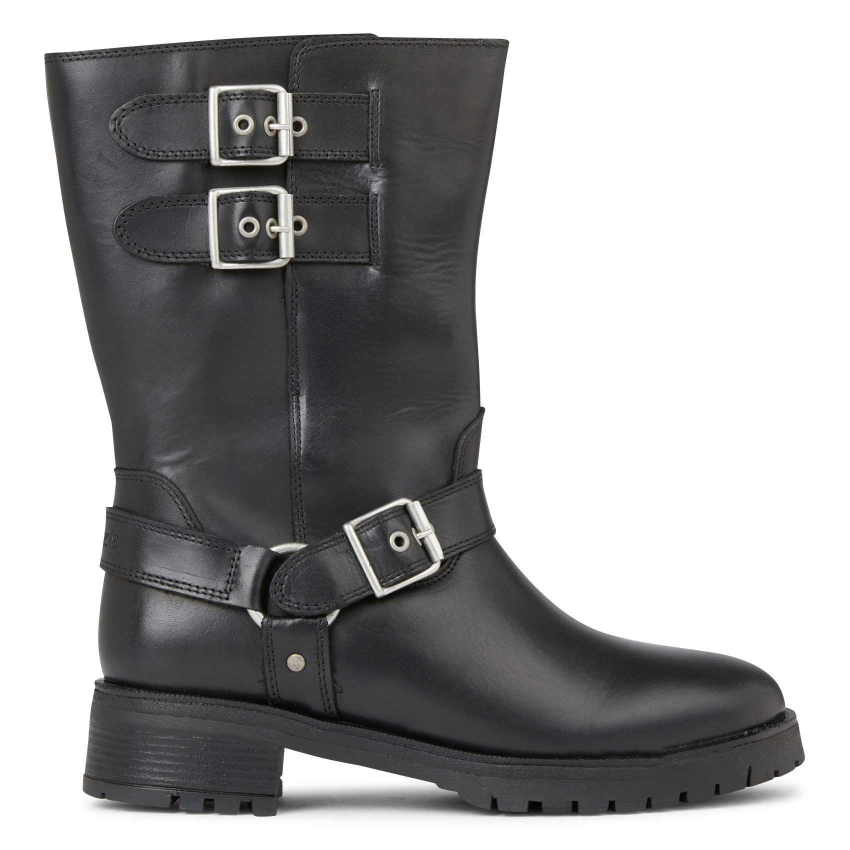 Boots à boucles en cuir | Noir