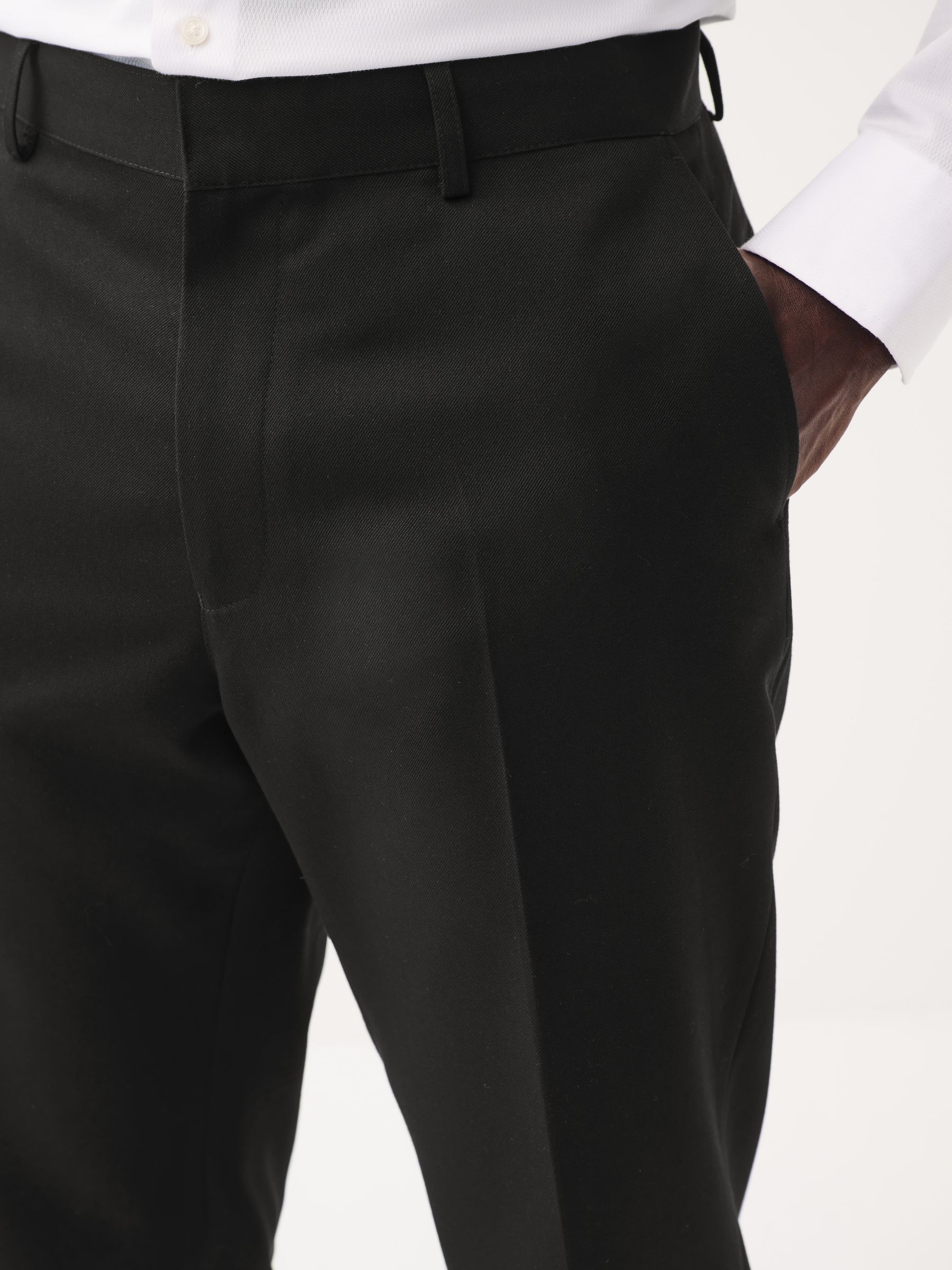 Zwart - Modieuze broek zonder plooien