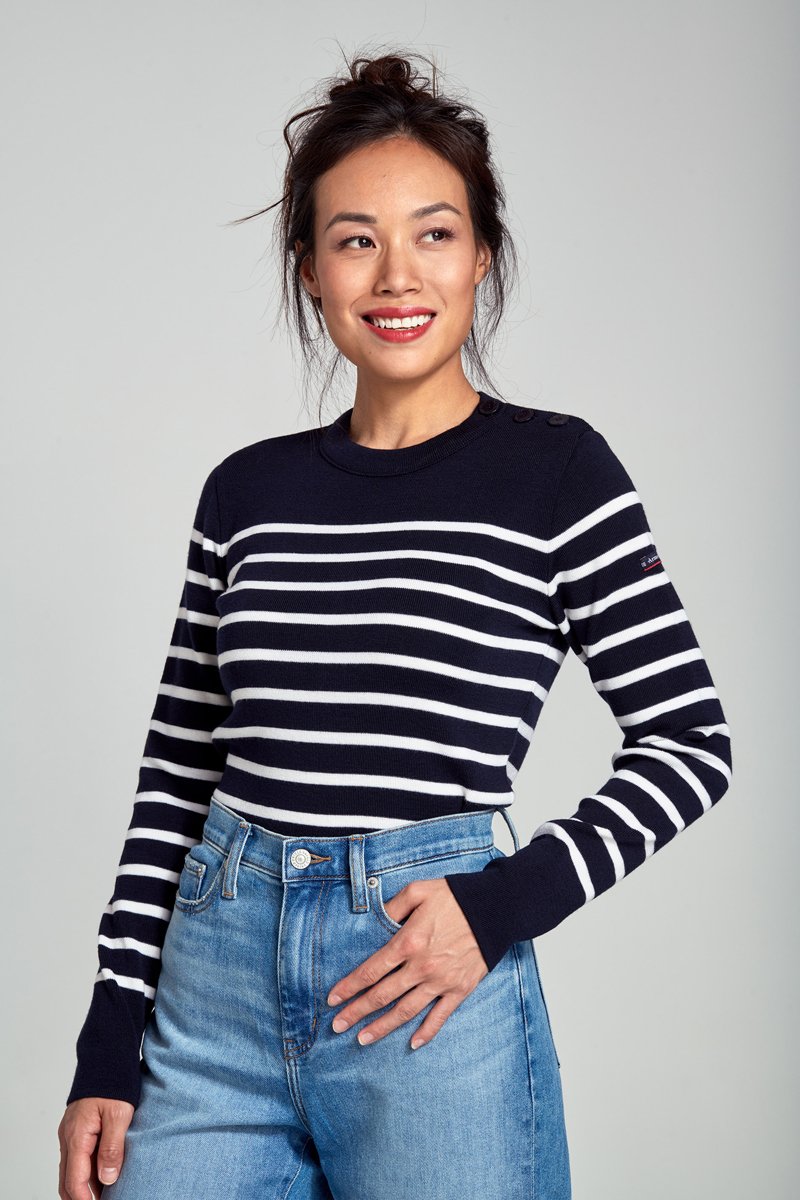 Pull marin rayé 