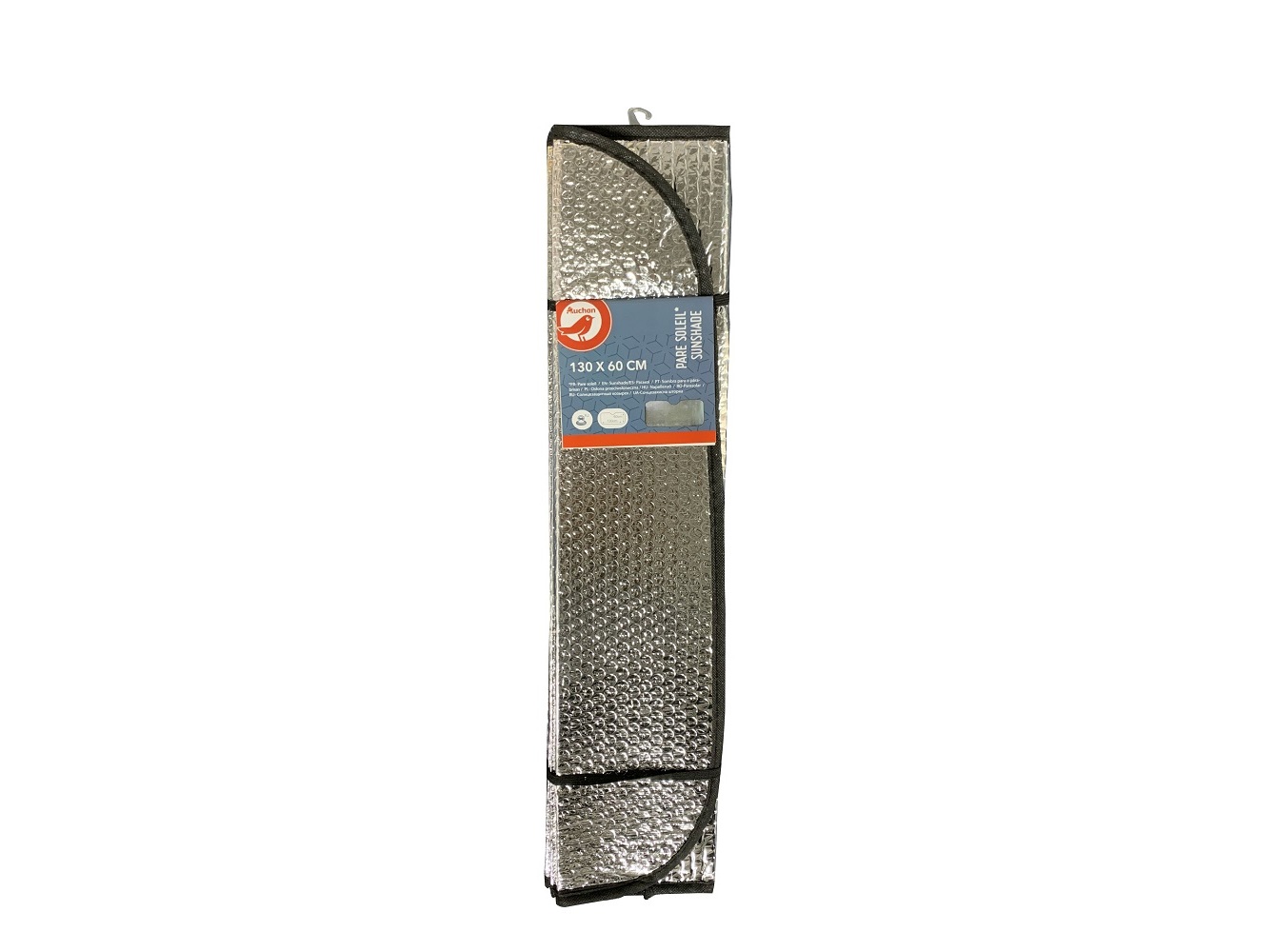 PARASOL FRONTAL AUCHAN CINZENTO BUBBLE 130X60CM