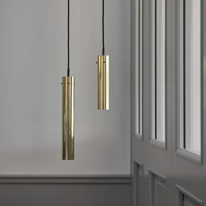 Frandsen - FM2014 Pendelleuchte, Ø 5,5 x H 24 cm, Messing massiv glänzend