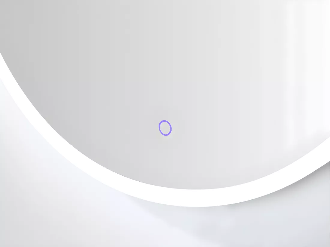 Miroir de salle de bain lumineux rond à leds anti-buée - D80 cm - DANIELA