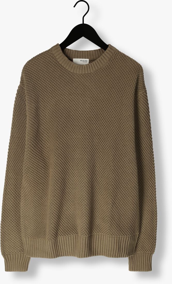 SELECTED HOMME groene selected homme trui slhbert relaxed ls knit