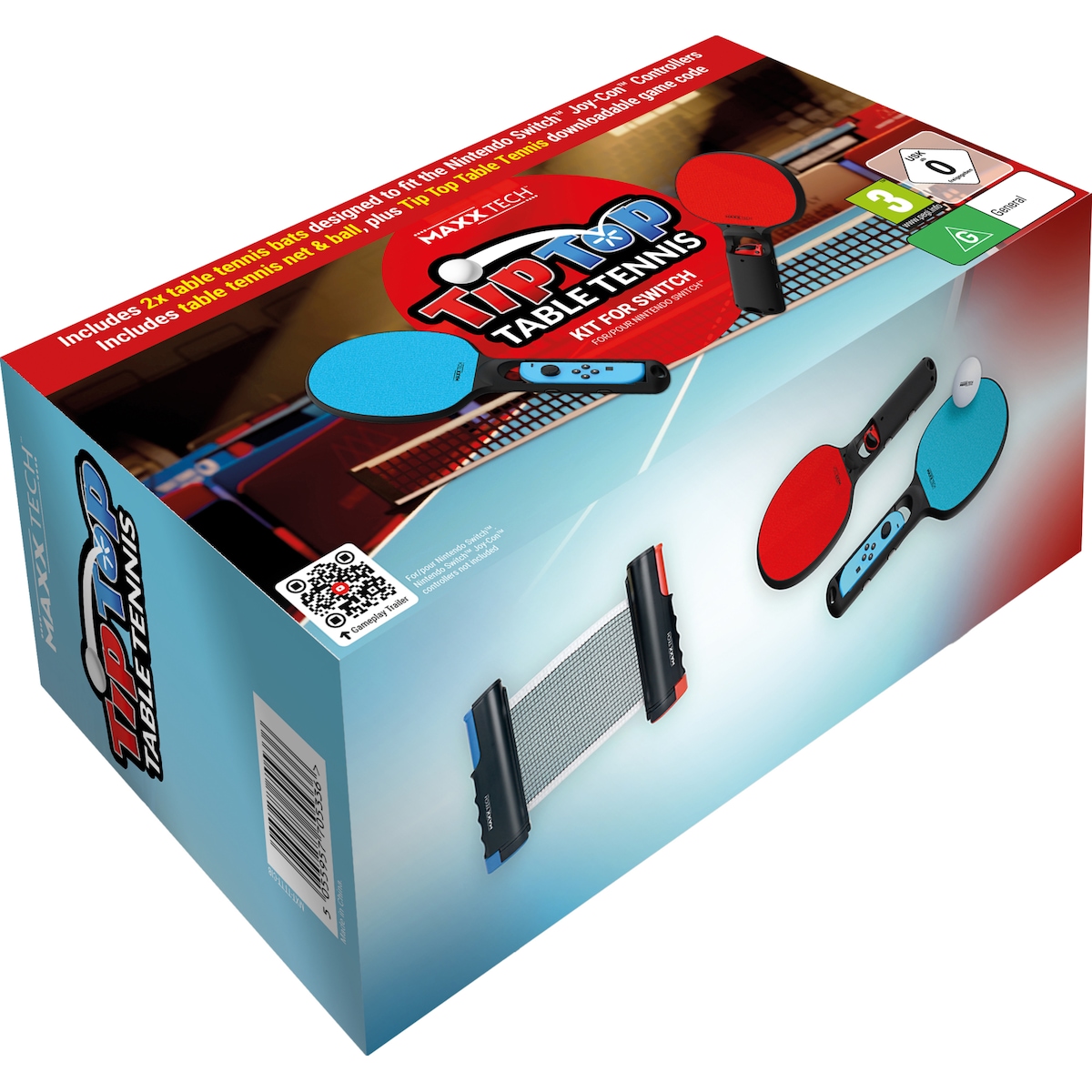 Maxx Tech Switch bordtennis-kontrollergrep (to-pakning)