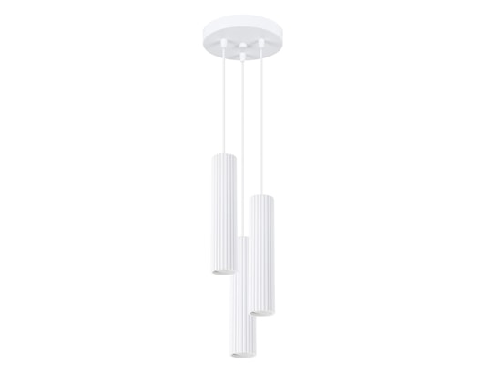 SOLLUX LIGHTING - Suspension Lampe suspendue karbon 3p blanc