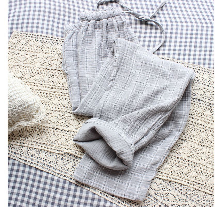 Dogini - Bijpassende geruite pyjamabroek voor koppels
