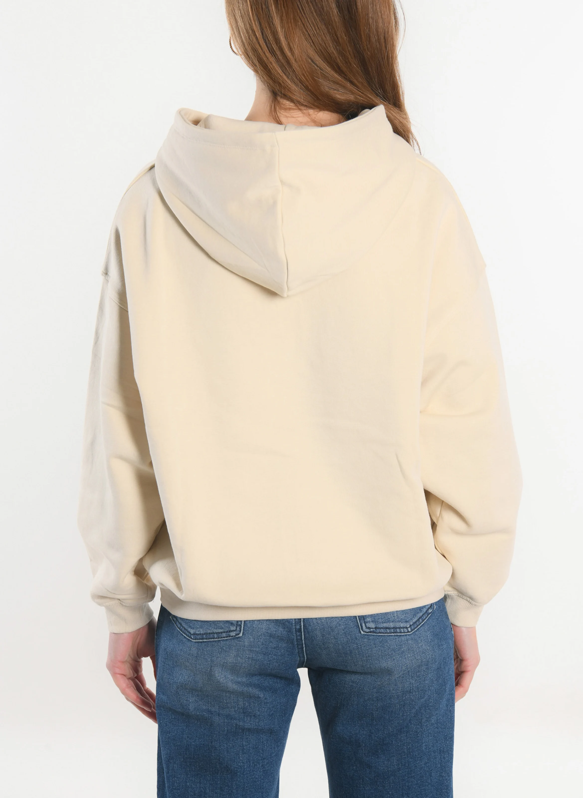 SUZY - Sweat à capuche oversize en coton mélangé | Beige