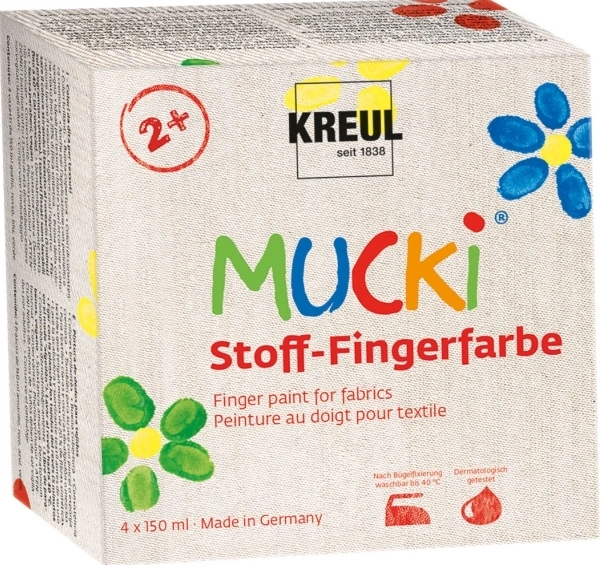 Fingerfarbe MUCKI TEXTIL 4er-Set