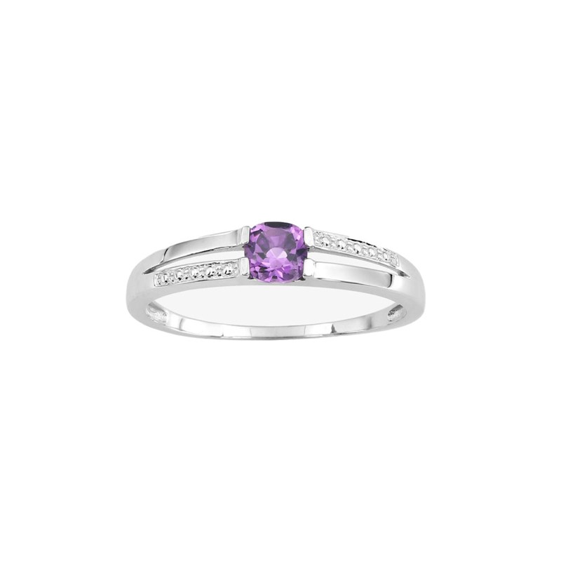 Bague Femme - améthyste - Or 9 Carats