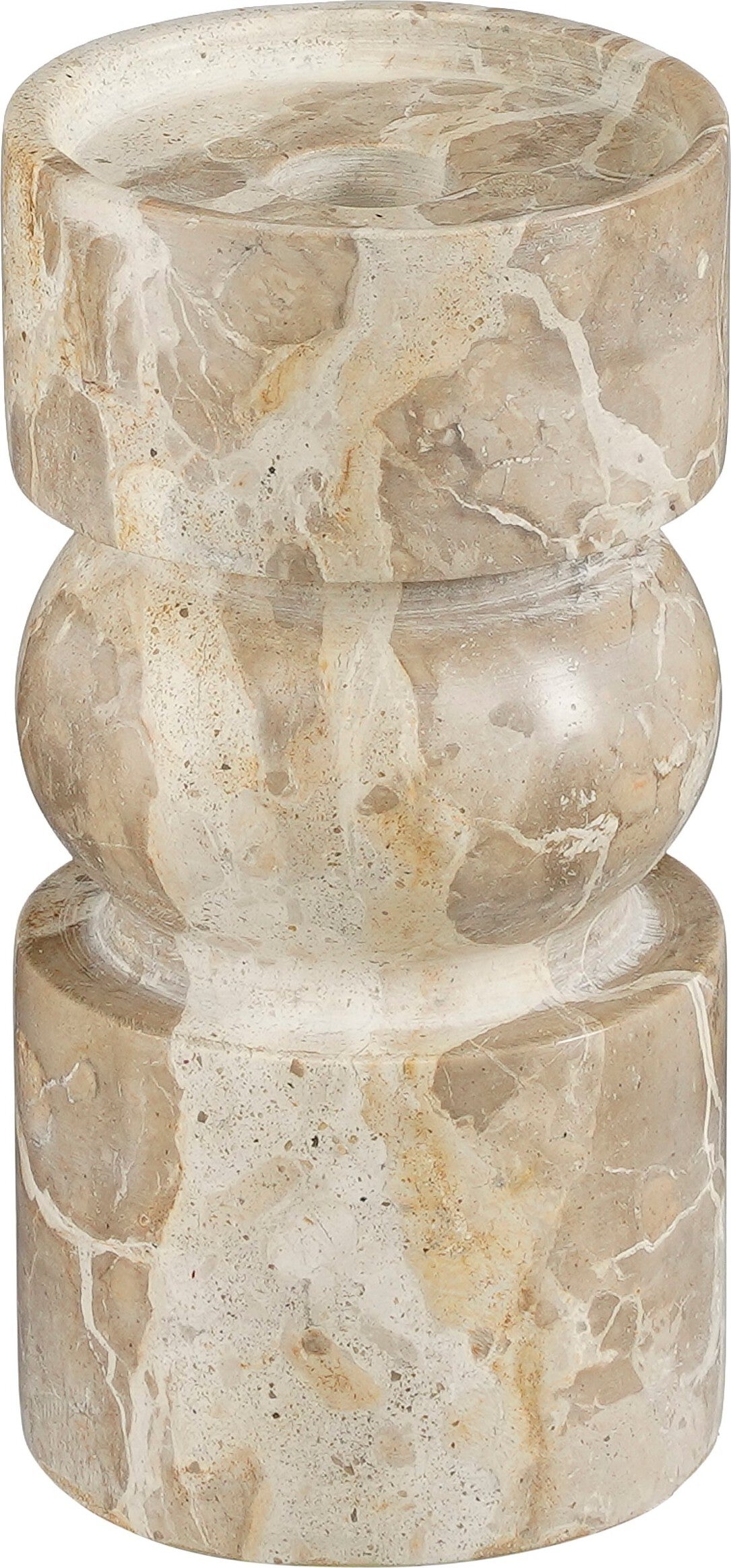 Mica Decorations kandelaar Finnos beige D 8 H 18 cm