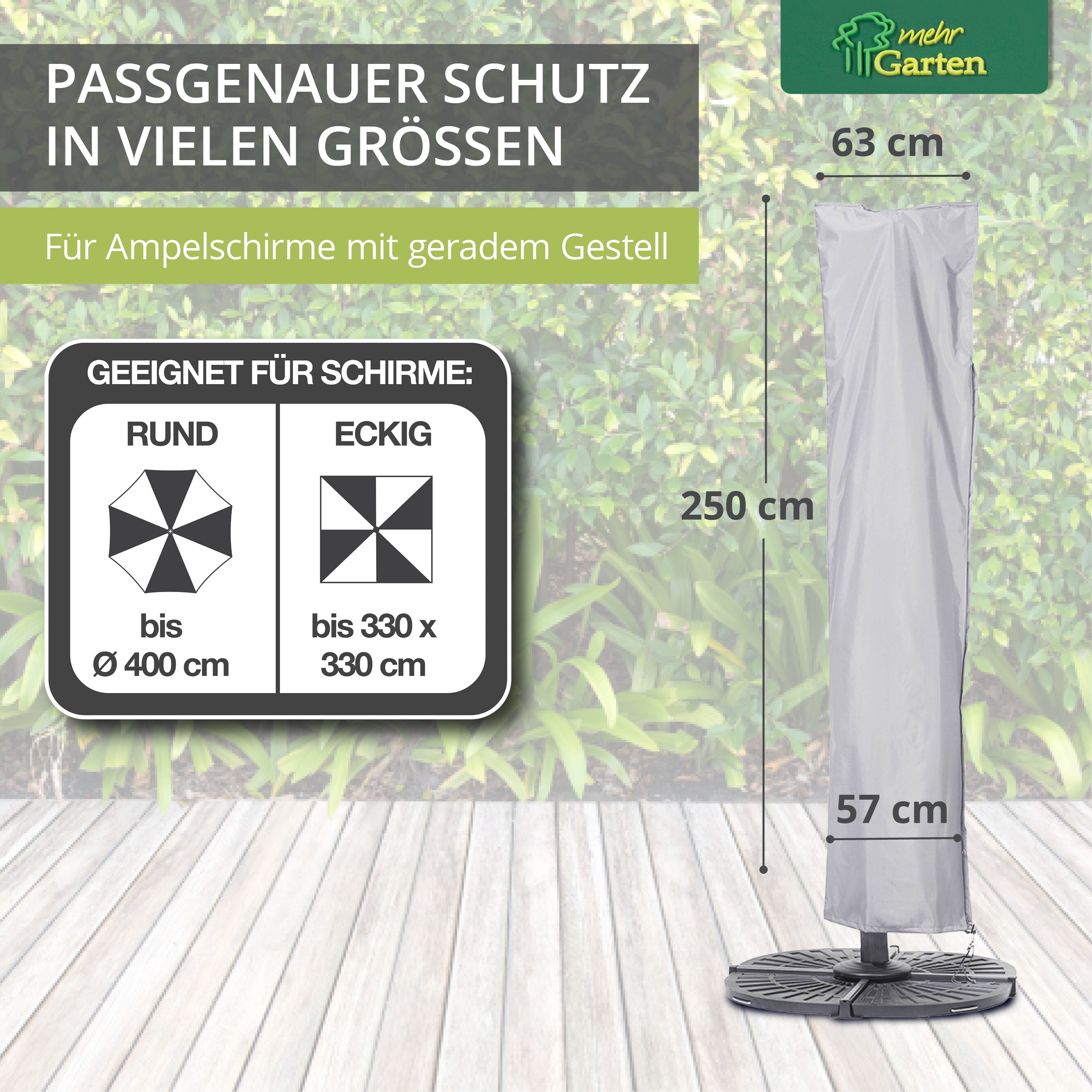 Protect Schutzhülle für Ampelschirm Gestell gerade