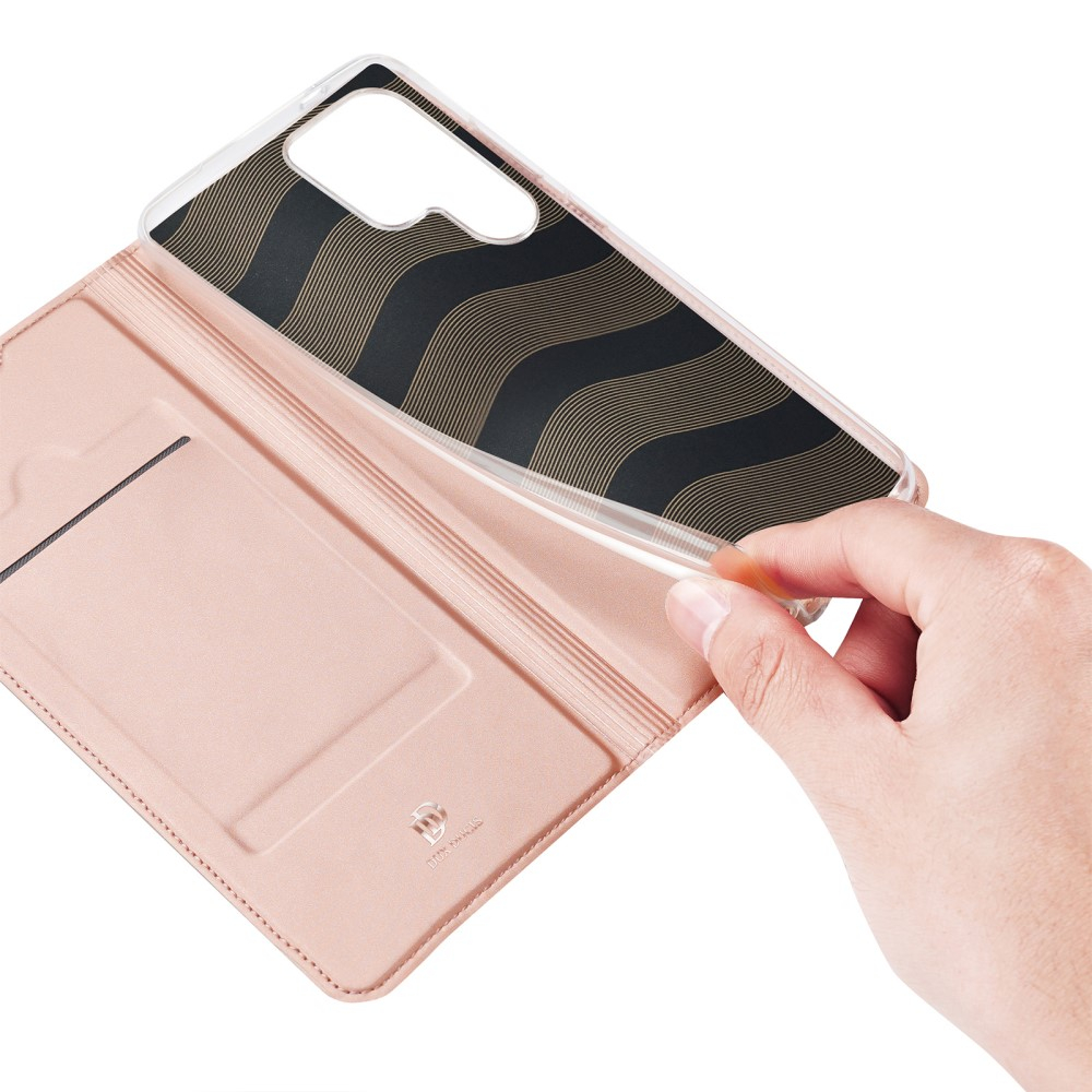 Samsung Galaxy S25 Ultra Flip Wallet Cover Leder Tasche - Roségold