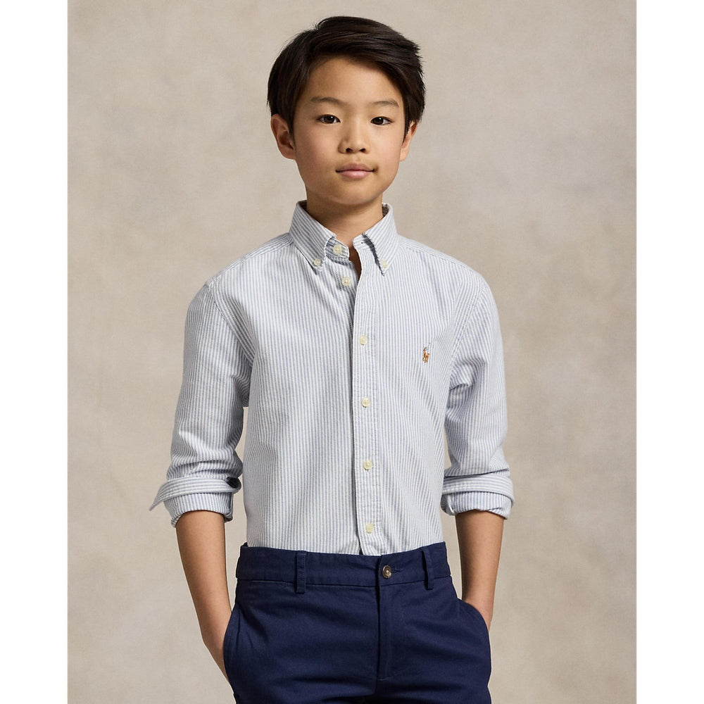 Køb Polo Ralph Lauren Lt Blue Stripe Sport Skjorte